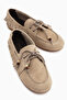 Rania Genuine Leather Beige Women's Loafer Shoes