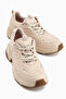 Trina Beige Lace-Up Women's Sneaker Shoes