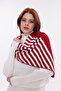 Women's Striped Soft Acrylic Triangle Scarf Winter - 3