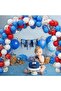 40 Pieces Blue Red White Transparent Balloon Birthday Decoration - 4