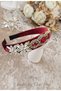 Bordo Crystal Cut Stone Special Design Velvet Crown, Invitation, New Year's Eve, Wedding, Prom, Christmas, New Year