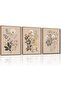 Set of 3 Abstract Minimalist Canvas Art 30x40cm Personalized Framed Wall art Paintings