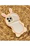 iPhone 13 Pro Max (6.7 Inch) Compatible Soft Dough Silicone Case with Rabbit Ear Detail and Wide Mirror - 4