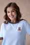 Women's Crew Neck Short Sleeve Striped Knitwear Sweater 10229 - 2