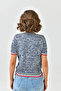 Women's Crew Neck Short Sleeve Knitwear Sweater 10192 - 6