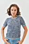 Women's Crew Neck Short Sleeve Knitwear Sweater 10192 - 5