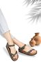 Women's Sandals - Double Buckle Cross Strap Flip-Flop Women's Sandals Green - 5