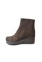 Mc.022 Genuine Leather Nubuck Platform High Wedge Heeled Women's Boots - 3