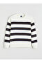 Crew Neck Striped Boy's Knitwear Sweater - 2