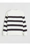 Crew Neck Striped Boy's Knitwear Sweater - 3