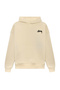 Unisex Broken Glass Printed Oversized Loose Fit Cotton 3 Thread Ş Fleece-Lined Beige K Hooded Sweatshirt - 2