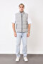Men's Cream Puffer Vest – Lightweight, Mock Neck , Everyday Use - 2