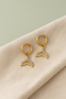 Mermaid Sparkle Stone Steel Hoop Earrings - Women's Steel Earrings - 3