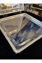 6 Pieces Silver Color Tray Silver Casting with Edges Coffee Tea Presentation Tray - 4
