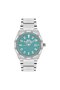 Men's Wristwatch – Silver Steel Case – Silver Steel Band – Turquoise Dial - 3