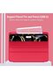 iPad Pro 11-inch Case (2024 M4 5th Gen) with USB-C Apple Pencil Holder — Red - 3