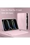 iPad Air 5th/4th Gen 10.9" Case with Pencil Holder, USB-C Pencil Support, Auto Sleep/Wake (Pink)