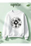 Plak Hayat Loop Design Printed Cotton 3 Thread Crew Neck O Oversized Sweatshirt
