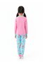 Unicorn Print Girls Glow in the Dark Pajama Set - 4