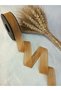Mustard Yellow Linen Ribbon Nopeli̇ Linen Ribbon 20 Mt 2.5cm - 5