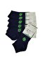 & Emre 6 Pairs Bamboo Short Sports Stitch-Free Toe Men's Booties Socks - Navy Blue