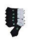 & Emre 6 Pairs Bamboo Short Sports Stitch-Free Toe Men's Booties Socks - Black