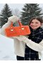 Dennis's Handmade Square Leather Detailed Lamb Fur Handmade Bag – February Trends - 3