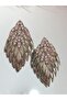 Zircon Stone Metal Angel Wing Earrings - Silver - 2