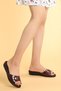 Women's Claret Red Comfort Daily Anatomical Velcro Slippers 9863-4 - 3