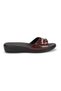 Women's Claret Red Comfort Daily Anatomical Velcro Slippers 9863-4 - 4