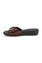 Women's Claret Red Comfort Daily Anatomical Velcro Slippers 9863-4 - 5