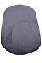 Rivora Gray 3-Piece Bathroom Mat Set, Rug Piece Toilet Set - 2