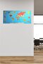 Set of 2 Atlas World Map Magnetic Adhesive-Free Wall Sticker 118 * 56 Cm