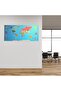 Set of 2 Atlas World Map Magnetic Adhesive-Free Wall Sticker 118 * 56 Cm - 6