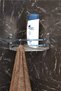 Single Tier Hooked Bathroom Corner Shelf Chrome Es077H