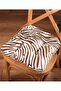 Luxury Fluffy Zebra Coffee Cushion Special Luxury Stitched Lace Up 40x40cm