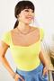Women's Yellow Collar Detailed Knitwear Blouse BLZ-19001348 - 2