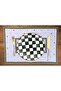 2-Piece Black and White Linen American Service - 2