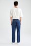 Diago Comfort Fit High Waist Pipe Leg Jean Trousers - 5