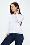 White Crew Neck Blouse - 3