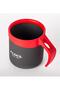 Thermal Insulated Thermal and Transparent Lid 400ml Glass Red