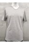 Gray V-Neck Work T-Shirt - 3