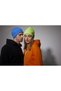 Green And Blue Hat Beanie Set of 2 Matching Sports Comfortable 100% Cotton Handmade - 2
