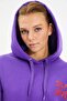 Purple Back Print Detailed Oversize/Wide Fit Thick Fleece Inside Knitted Sweatshirt TWOAW22SW0687 - 3
