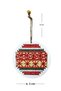 - Sibel 2453 7996 Handmade Cross-Stitch Embroidered Wooden Christmas Ornament - 2