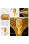 5 Pieces Large Size Bamboo Comb (Bamboo Body + Bamboo Tip) (Water Resistant + Prevents Electrication) - 5