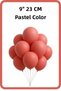 Pastel Balloons 9 Inch 23 cm Helium Compatible 10 Pieces Birthday Celebration Party Decoration Material - 4