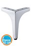 Furniture Leg Modern Sofa Durable Triangle Unit Leg Feet 20cm Silver Chrome Metal
