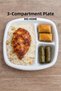100 Pieces ❤️   3-Eye Foam Plate – Heat Resistant, Economical, Disposable, Hygienic, Mevlütlerin Vazgeçilme (Mevlütlerin Vazgeçilme Is Likely a Brand Name and Should Be Kept as Is) - 4
