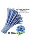 50 Pieces of Light Blue Chenille, Feathered Wire Suitable for Flower Making, 30 cm 6mm